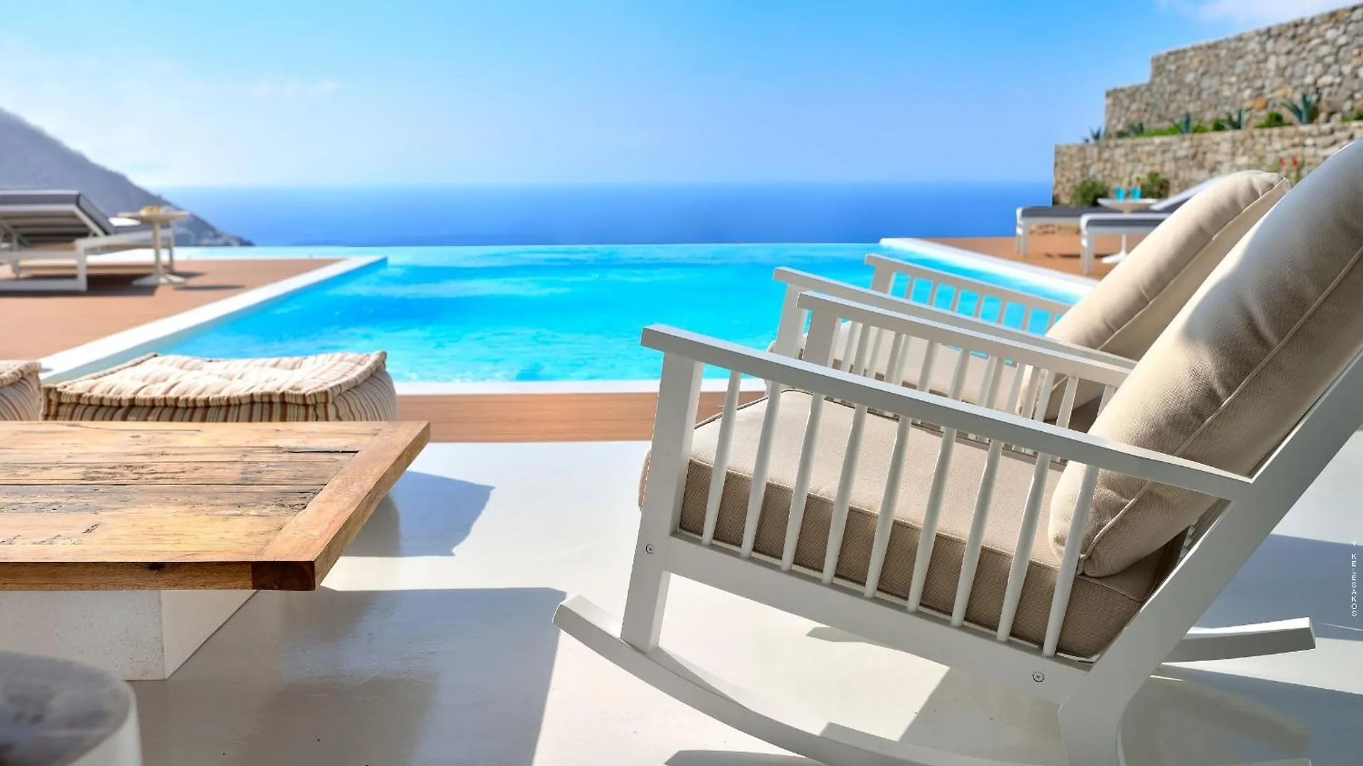 Outstanding Mykonos Villa 6 Bedrooms Villa Agamemnon Sauna Jacuzzi Panoramic Sea Views Elia   Elia (Mykonos)