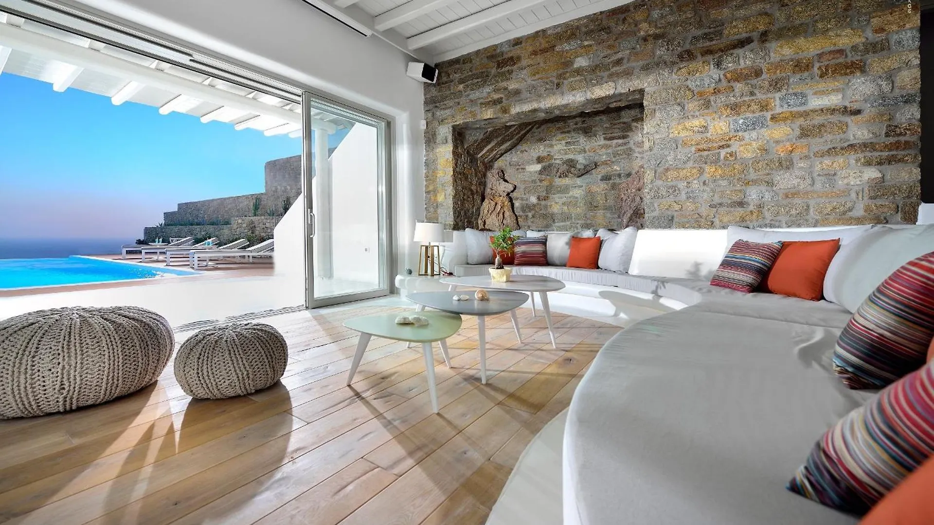 Outstanding Mykonos Villa 6 Bedrooms Villa Agamemnon Sauna Jacuzzi Panoramic Sea Views Elia  0*, Elia (Mykonos)