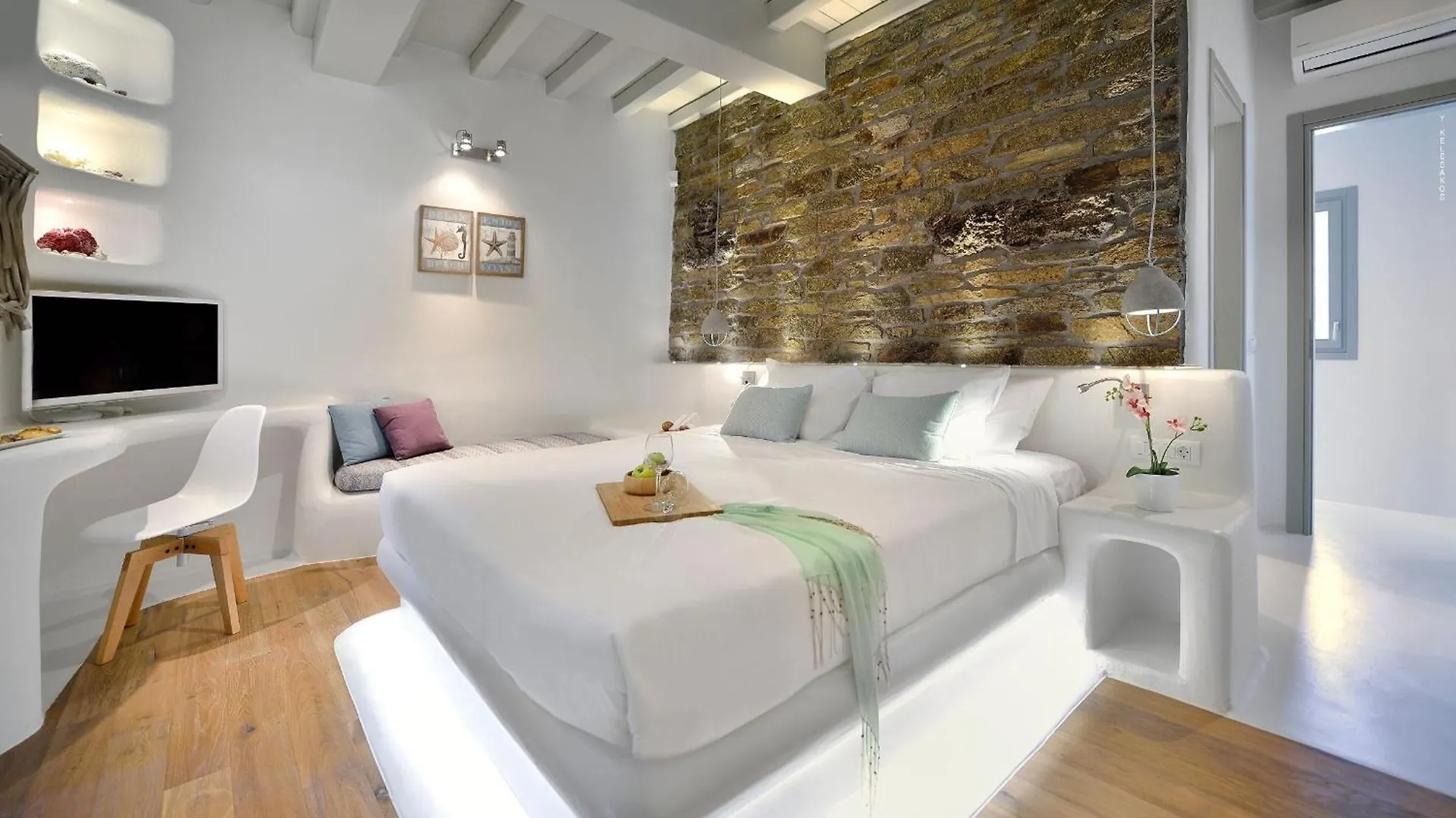 Outstanding Mykonos Villa 6 Bedrooms Villa Agamemnon Sauna Jacuzzi Panoramic Sea Views Elia