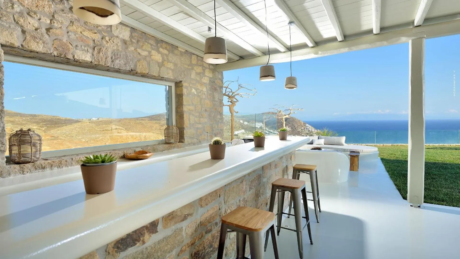 Outstanding Mykonos Villa 6 Bedrooms Villa Agamemnon Sauna Jacuzzi Panoramic Sea Views Elia  اليونان