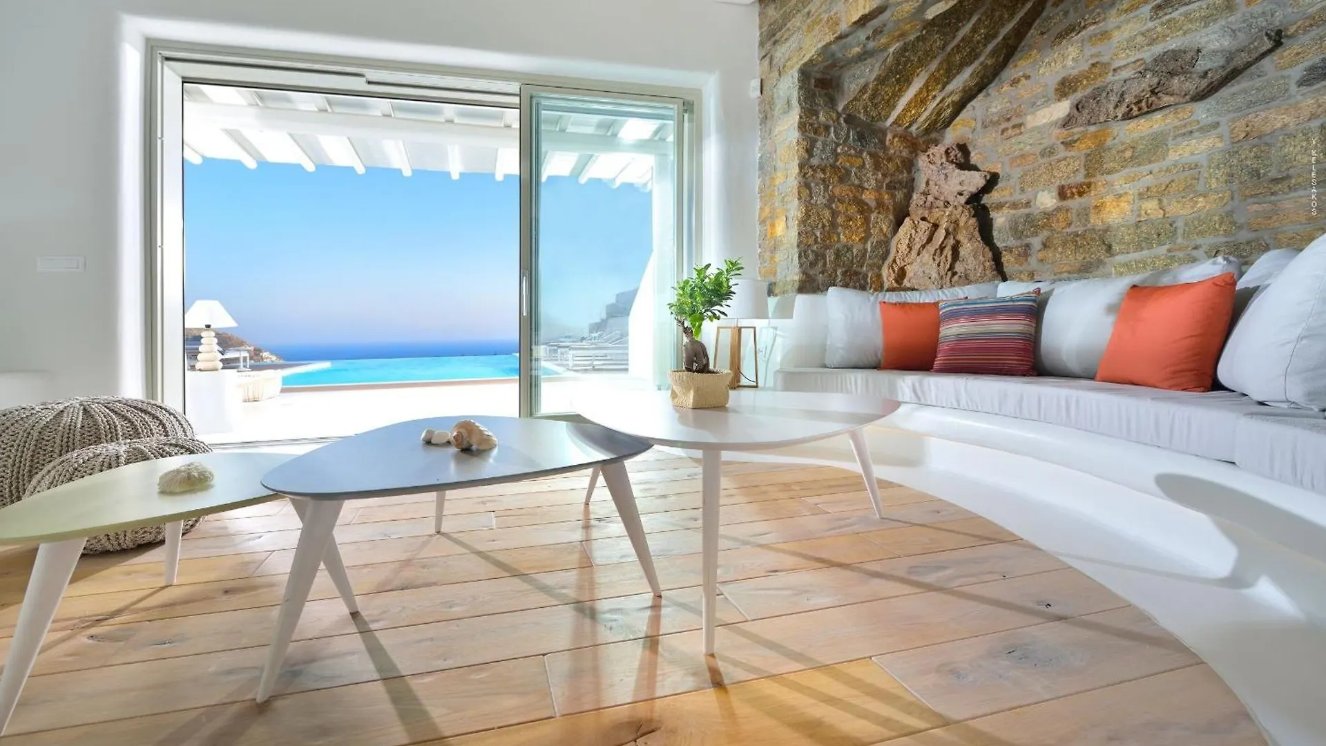 Outstanding Mykonos Villa 6 Bedrooms Villa Agamemnon Sauna Jacuzzi Panoramic Sea Views Elia  0*, Elia (Mykonos) اليونان